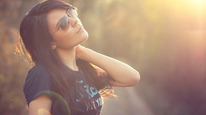 girl, model, sunglasses