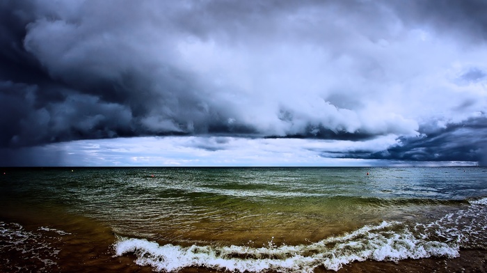 horizon, sea, coast, nature