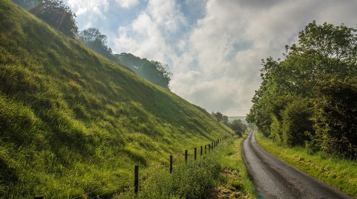 landscape, road
