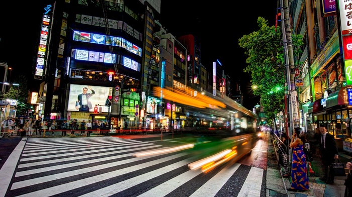 cityscape, night, Japan, street