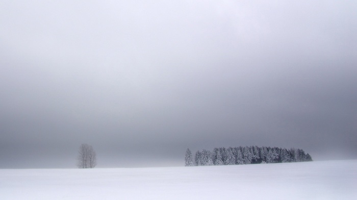 blue, white, winter, nature, sky