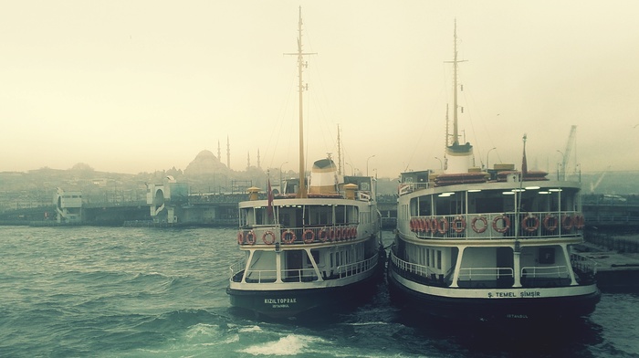 Istanbul, city, mosques, boat