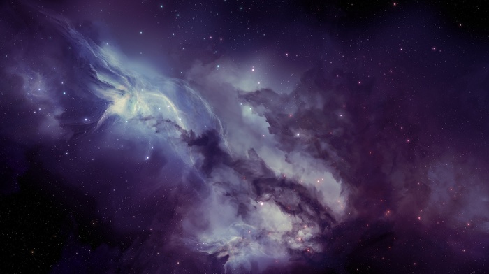space art, nebula, joeyjazz, space, purple, artwork