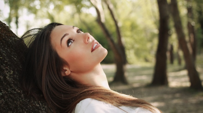 brunette, model, girl