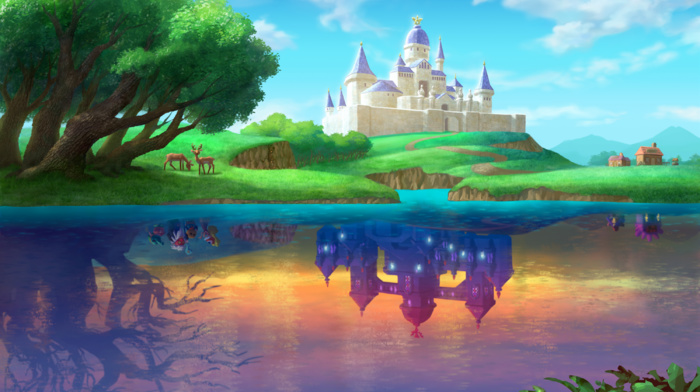 splitting, reflection, elk, castle, The Legend of Zelda