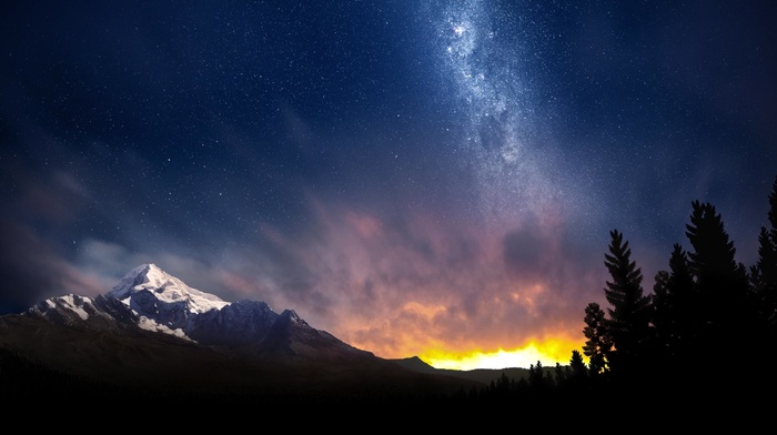 sky, landscape, mountain