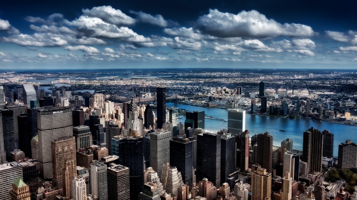 city, skyscraper, HDR, New York City