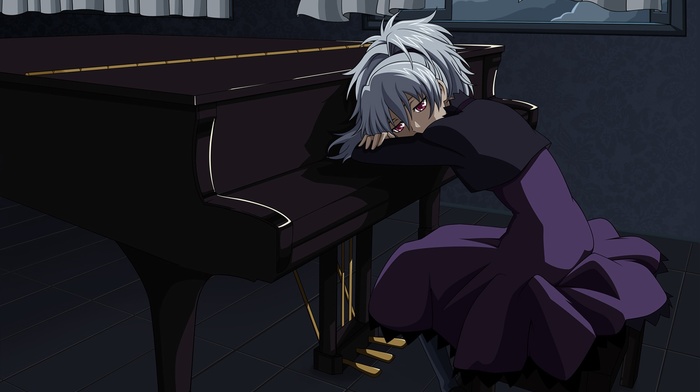 anime, piano, Darker than Black, anime girls, Yin