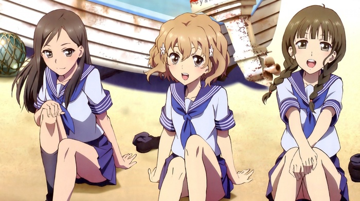 school uniform, anime girls, Hanasaku Iroha, anime