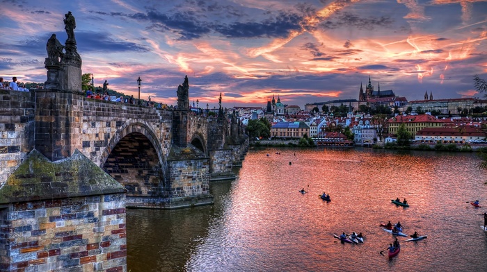 river, building, Czech Republic, cityscape, Prague