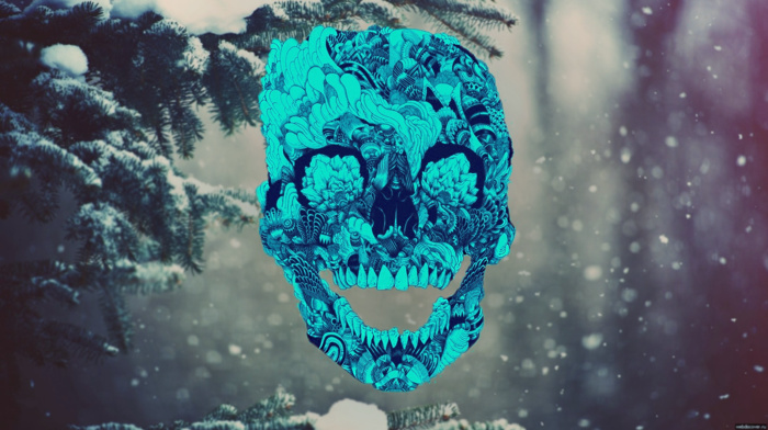 skull, forest
