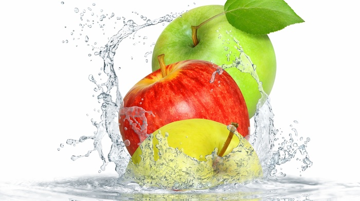 apples, water, stunner, background