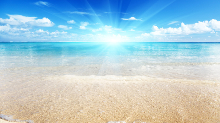 Sun, beach, sky, sea, summer, sand