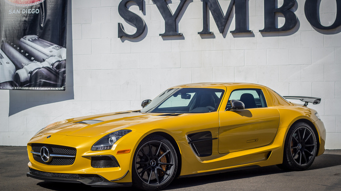 cars, tuning, Mercedes, yellow