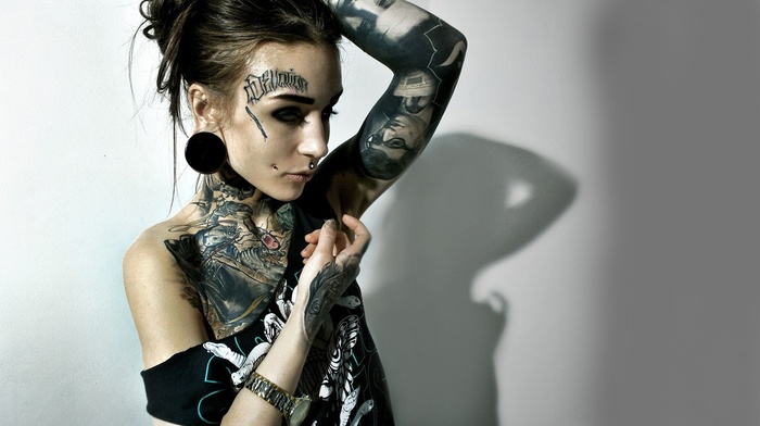 girl, tattoo, Monami Frost