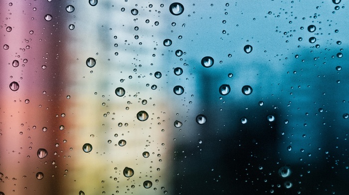water drops, water on glass
