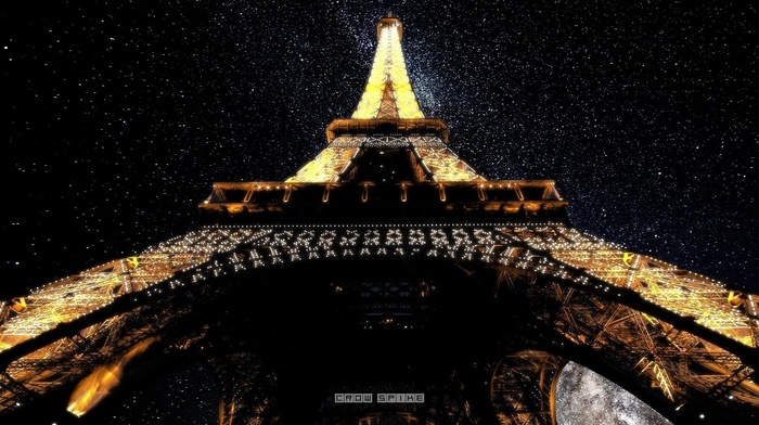 Paris, France, city, night, stunner, tower, stars