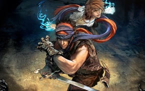 video games, girl, sword