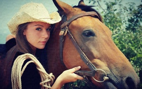 photo manipulation, Lily C, Raisa, horse, cowgirl, girl