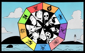 One Piece, Roronoa Zoro, Usopp, Franky, Monkey D. Luffy, Nico Robin