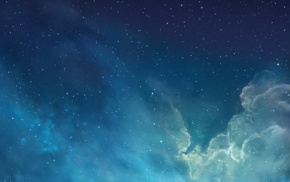 space, Apple Inc., sky, iOS 7, galaxy