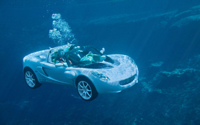 cars, underwater, car