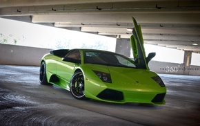 green, door, cars