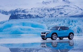 winter, Volkswagen, cars, ice