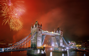 city, river, bridge, London