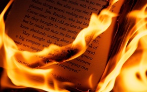 book, fire, macro, stunner
