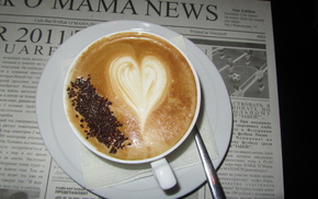 coffee, delicious, heart