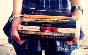 hands, books, stunner, girl