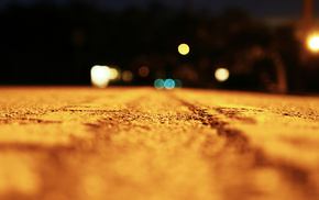 road, macro, night, light