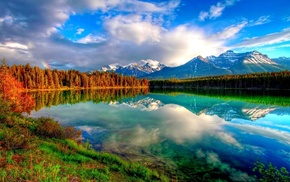sky, lake, nature, mountain
