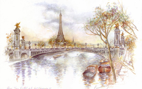 Paris, cities, Eiffel Tower