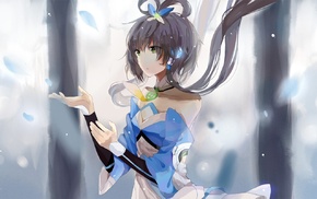 Vocaloid, green eyes, anime girls, Luo Tianyi
