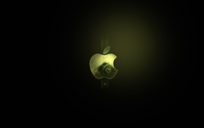 logo, black, minimalism, background, green