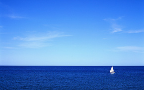 yacht, sky, nature, sea