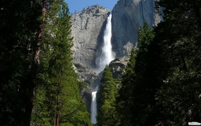 nature, waterfall