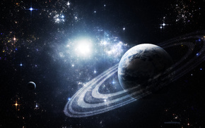 planet, stars, space