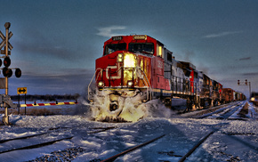 train, winter