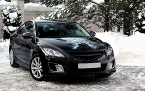 cars, snow