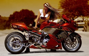 girls, girl, motorcycle
