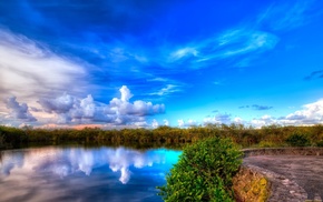 sky, nature, lake