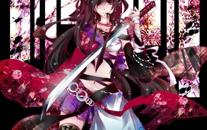 Vocaloid, yukata, anime, kimono, sword