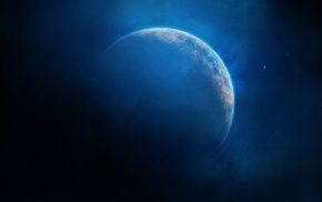 space, planet, stars