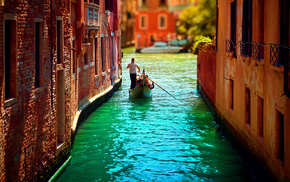 water, cities, Italy, houses
