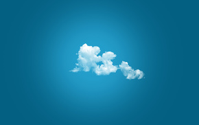 simple background, minimalism, clouds