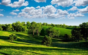 landscape, sky, nature, trees