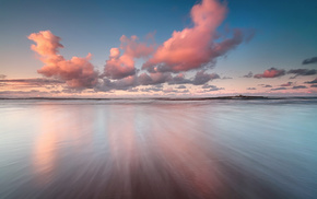 clouds, sea, nature, sky